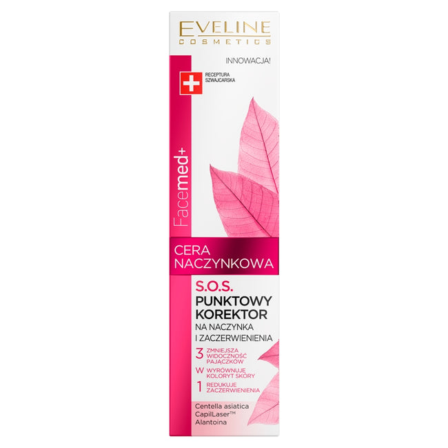 Eveline Cosmetics Facemed+ S.O.S punktowy korektor na naczynka i zaczerwienienia 20ml