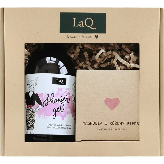 LaQ Kicia Magnolia zestaw żel pod prysznic 500ml + masło do ciała 200ml