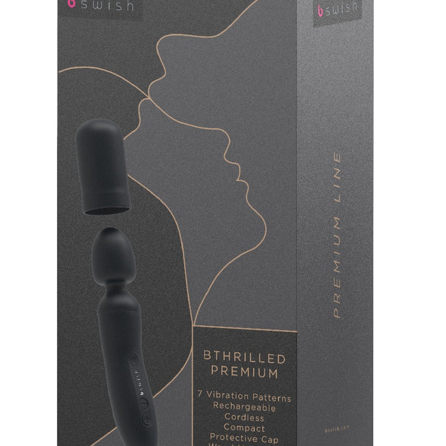 B Swish Bthrilled Premium Wand Vibrator wibrator typu wand Noir
