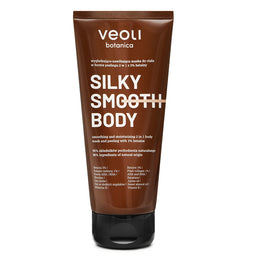 Veoli Botanica Silky Smooth Body wygładzająco-nawilżająca maska do ciała w formie peelingu 180ml