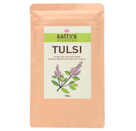 Sattva Tulsi Herbal Hair And Face Mask ziołowa maseczka do włosów i twarzy 100g
