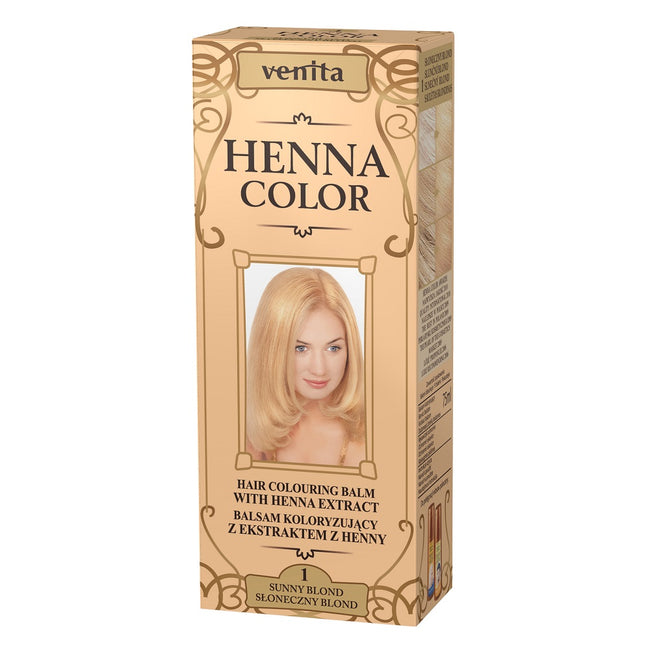 Venita Henna Color balsam koloryzujący z ekstraktem z henny 1 Słoneczny Blond 75ml