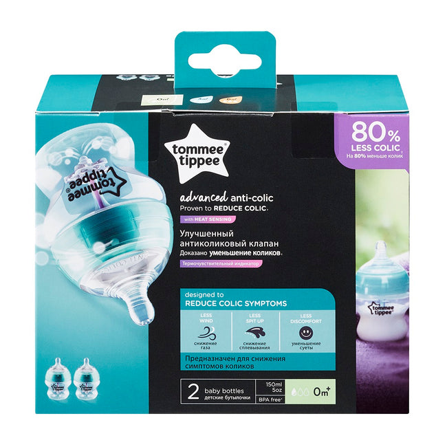 Tommee Tippee Closer To Nature Advanced Anti-Colic butelka antykolkowa 0m+ 2x150ml