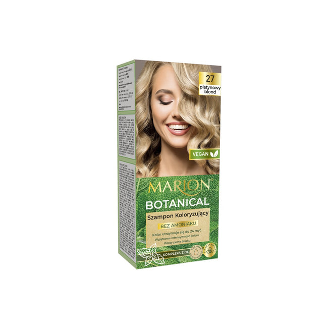 Marion Botanical szampon koloryzujący bez amoniaku 27 Platynowy Blond 90ml