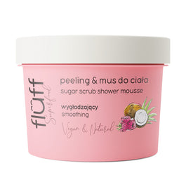 Fluff Sugar Scrub Shower Mousse wygładzający peeling & mus do ciała Malina i Kokos 200ml