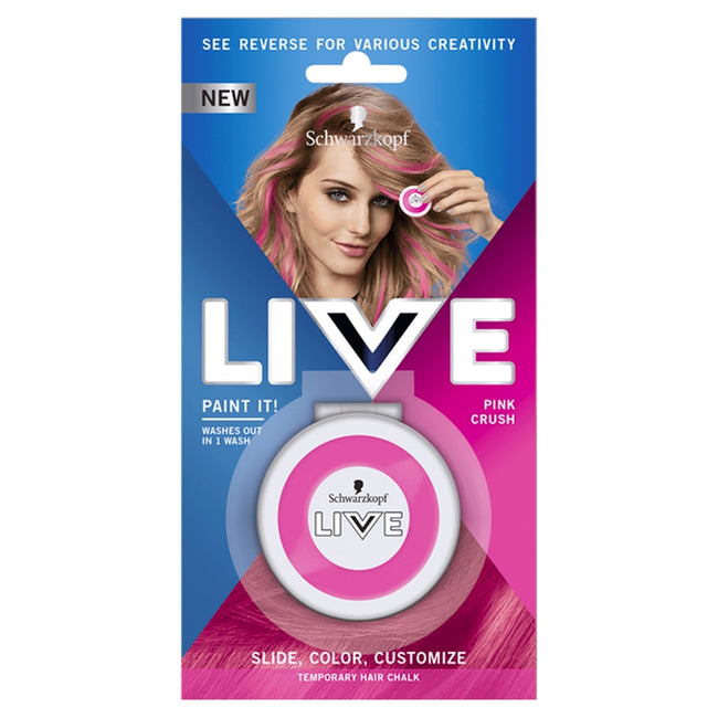 Schwarzkopf Live Paint It! zmywalna kreda do włosów Pink Crush 33g