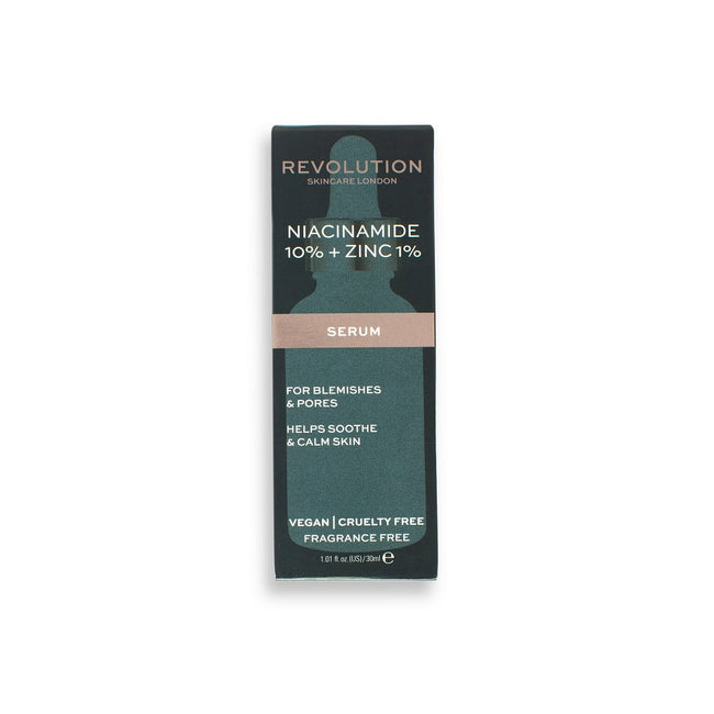 Revolution Skincare 10% Niacinamide + 1% Zinc Blemish & Pore Refining Serum wygładzające serum na rozszerzone pory do cery tłustej 30ml