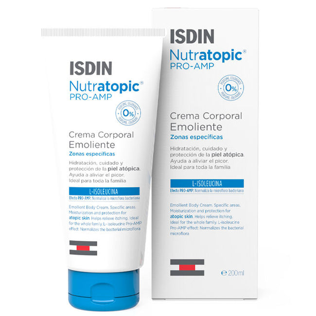 Isdin Nutratopic Pro-AMP Emollient Cream Atopic Skin zmiękczający krem do ciała dla skóry atopowej 200ml