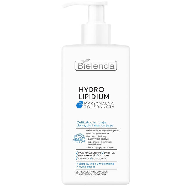 Bielenda Hydro Lipidium delikatna emulsja do mycia i demakijażu 300ml