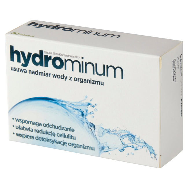 Hydrominum Suplement diety usuwający nadmiar wody z organizmu 30 tabletek