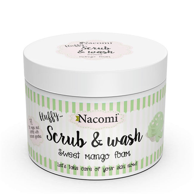 Nacomi Scrub & Wash pianka peelingująco-myjąca Słodka Pianka Mango 180ml
