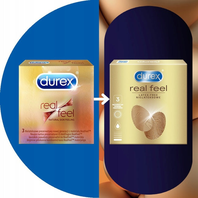 Durex Durex prezerwatywy bez lateksu Real Feel 24 szt bezlateksowe
