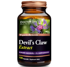 Doctor Life Devil's Claw Extract diabelski szpon czarci pazur 500mg suplement diety 100 kapsułek