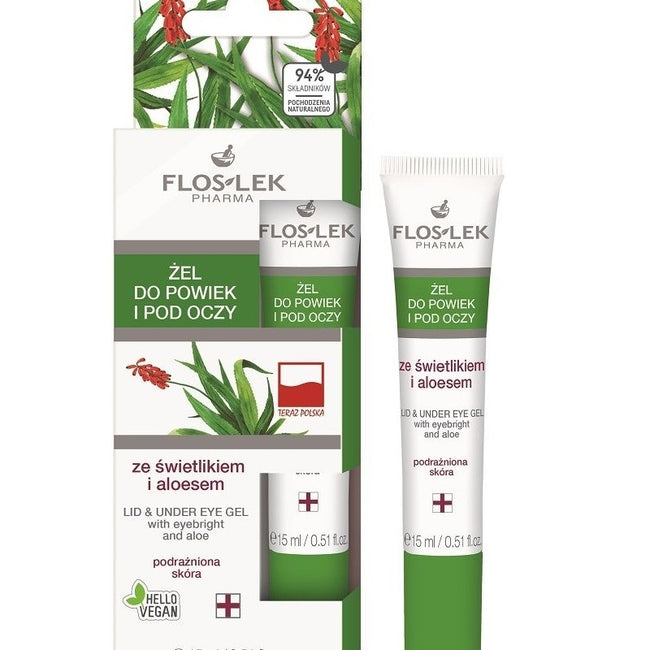 Floslek Żel do powiek i pod oczy ze świetlikiem i aloesem 15ml