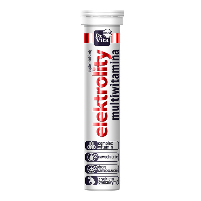 Dr Vita Elektrolity + multiwitamina suplement diety 20 tabletek musujących
