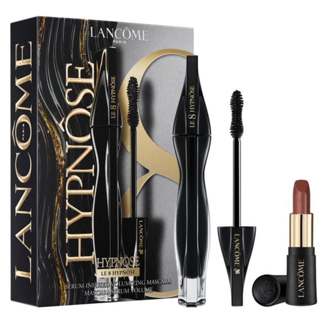 Lancome Le 8 Hypnose Mascara Gift Set zestaw tusz do rzęs 01 Noir Sculptural 8ml + pomadka do ust 274 French Tea 1.6g