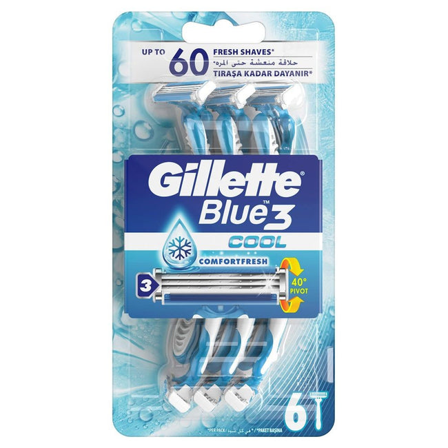 Gillette Blue3 Cool jednorazowe maszynki do golenia dla mężczyzn 6szt