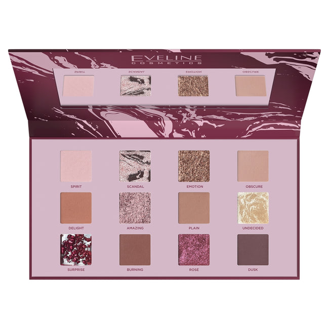 Eveline Cosmetics Shocking Nudes Eyeshadow Palette paleta 12 cieni do powiek 9.6g