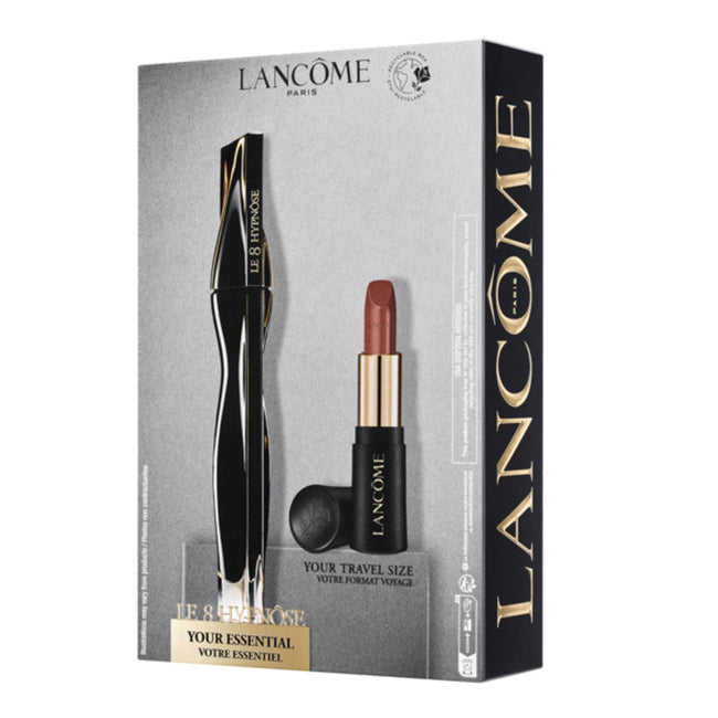 Lancome Le 8 Hypnose Mascara Gift Set zestaw tusz do rzęs 01 Noir Sculptural 8ml + pomadka do ust 274 French Tea 1.6g