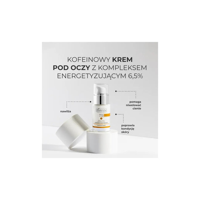 Bielenda Professional Vit-C Active kofeinowy krem pod oczy z kompleksem energetyzującym 6.5% 15ml