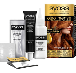 Syoss Oleo Intense farba do włosów trwale koloryzująca z olejkami 7-77 Czerwona Miedź