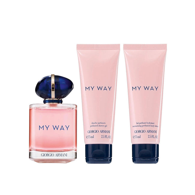 Giorgio Armani My Way zestaw woda perfumowana spray 50ml + żel pod prysznic 75ml + balsam do ciała 75ml