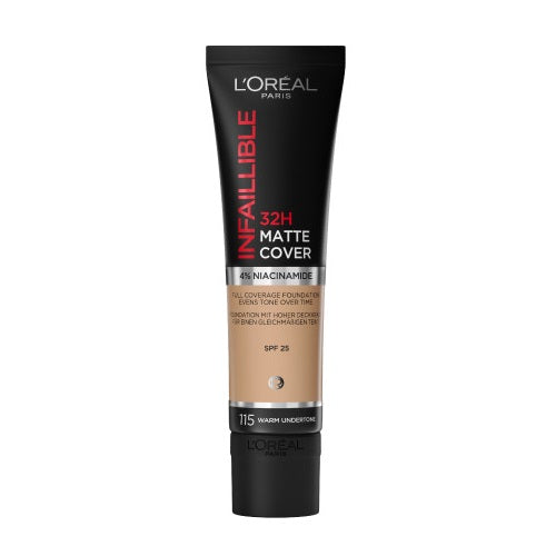 L'Oreal Paris Infallible 32H Matte Cover Foundation długotrwały podkład matujący 115 Warm Undertone/Golden Beige 30ml