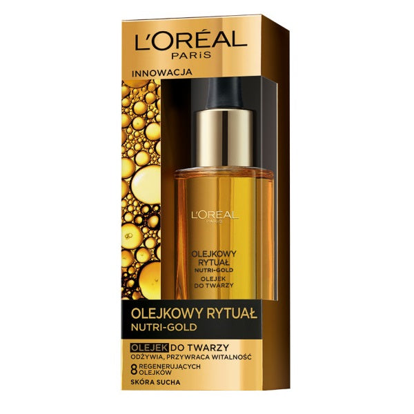 L'Oreal Paris Nutri-Gold Olejkowy Rytuał olejek do twarzy skóra sucha 30ml