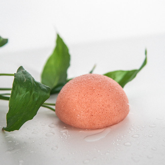 Mohani Konjac Sponge naturalna gąbka do mycia twarzy z różową glinką