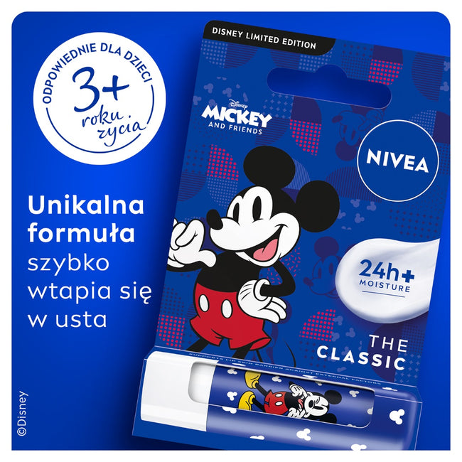 Nivea Mickey Mouse Disney Edition pielęgnująca pomadka do ust 4.8g