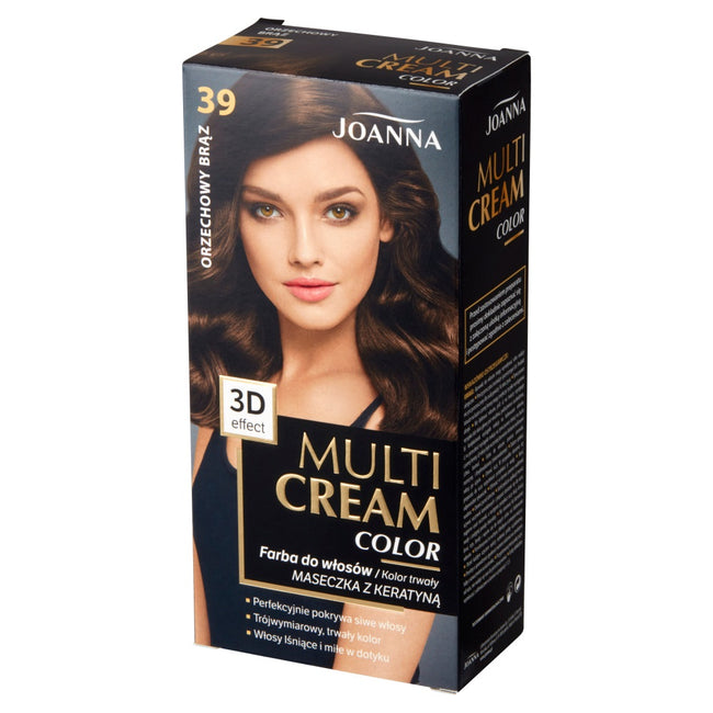 Joanna Multi Cream Color farba do włosów 39 Orzechowy Brąz