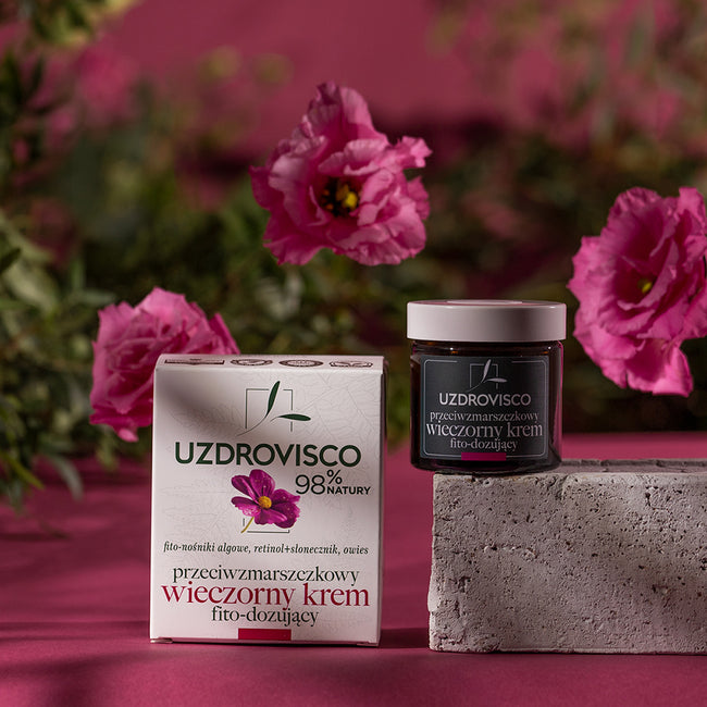 UZDROVISCO Przeciwzmarszczkowy wieczorny krem fito-dozujący 50ml