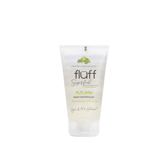 Fluff H2O Jelly Body Hydrating Gel detoksykująca woda żelowa Ogórek i Zielona Herbata 150ml