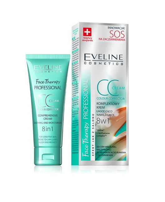 Eveline Cosmetics Face Therapy Professional CC Cream 8w1 kompleksowy krem łagodząco-nawilżający SPF15 30ml
