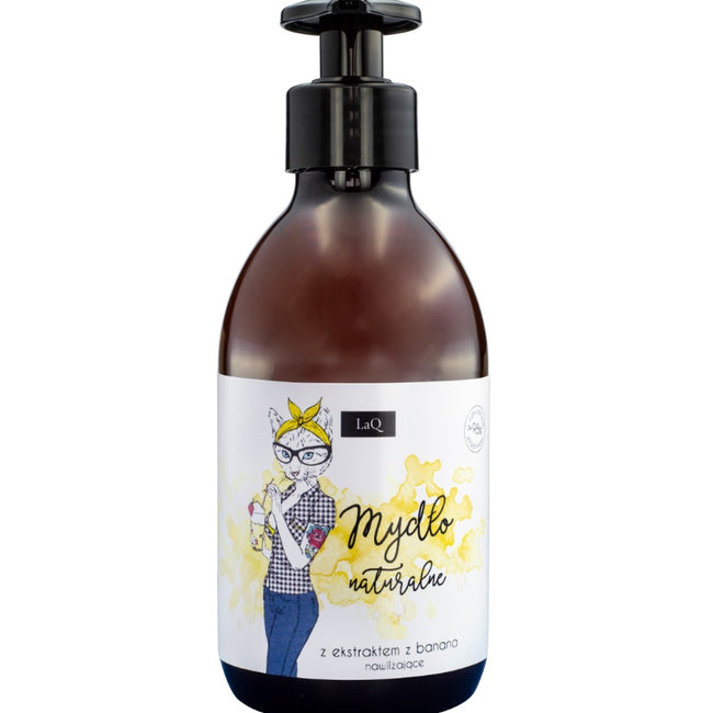 LaQ Naturalne mydło w płynie nawilżające ekstrakt z banana 300ml