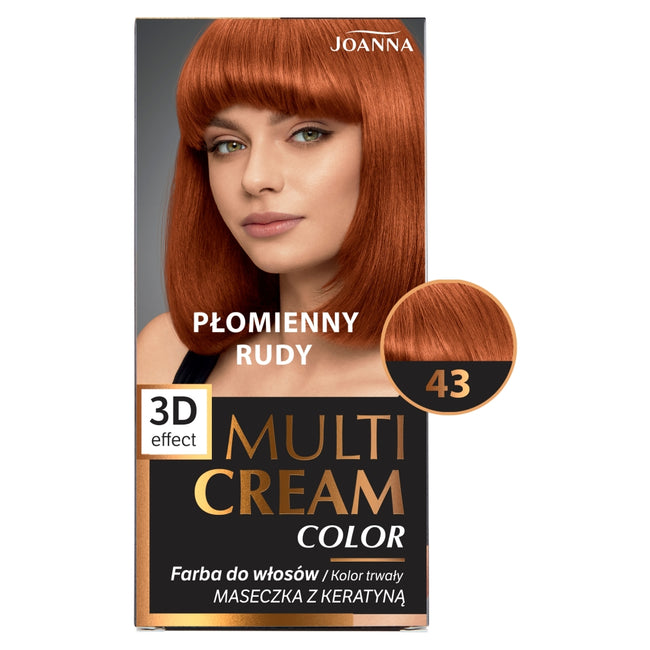 Joanna Multi Cream Color farba do włosów 43 Płomienny Rudy