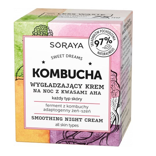 Soraya Kombucha wygładzający krem na noc z kwasami AHA 75ml