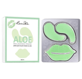 Love Skin Relaxing Pack maseczka na usta + płatki pod oczy Aloe 5szt.