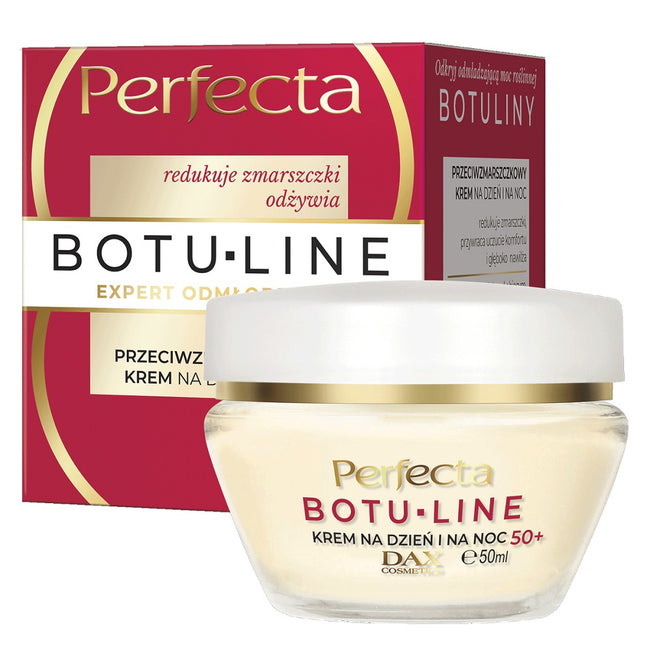 Perfecta Botu-Line zestaw przeciwzmarszczkowy krem na dzień i noc 50+ 50ml + rozświetlający krem pod oczy 15ml