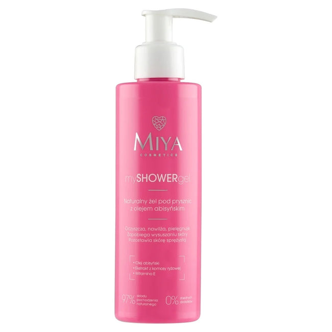 Miya Cosmetics MySHOWERgel naturalny żel pod prysznic z olejem abisyńskim 190ml