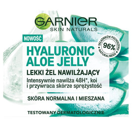 Garnier Hyaluronic Aloe Jelly lekki żel nawilżający do skóry normalnej i mieszanej 50ml