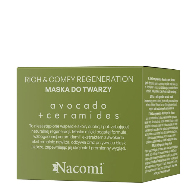 Nacomi Rich & Comfy Regeneration maseczka do twarzy Avocado 40ml