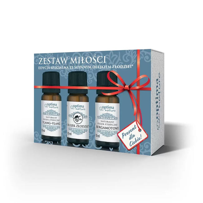 Optima Natura Zestaw Miłości zestaw olejek eteryczny Ylang Ylang 10ml + olejek eteryczny Olejek Złodziei 10ml + olejek eteryczny Bergamotowy 10ml