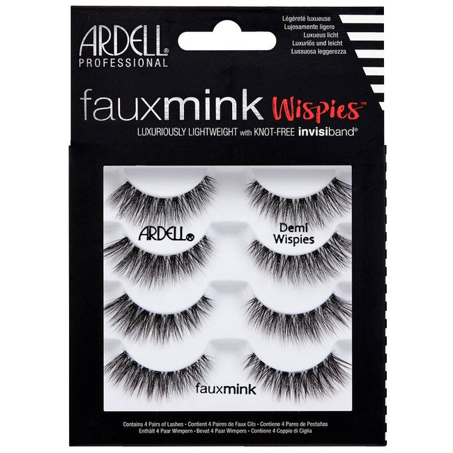 Ardell Faux Mink Demi Wispies 4 pary sztucznych rzęs na pasku Black