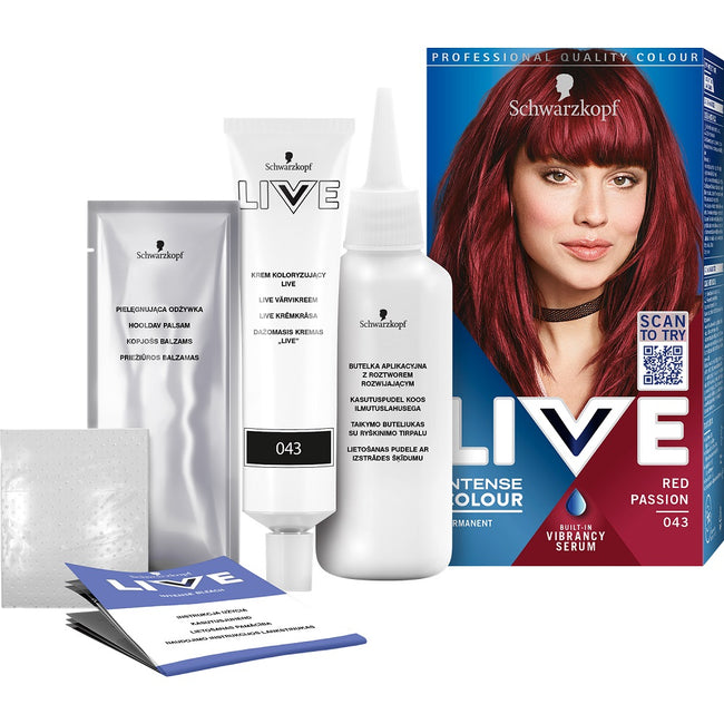 Schwarzkopf Live Intense Colour farba do włosów 043 Red Passion