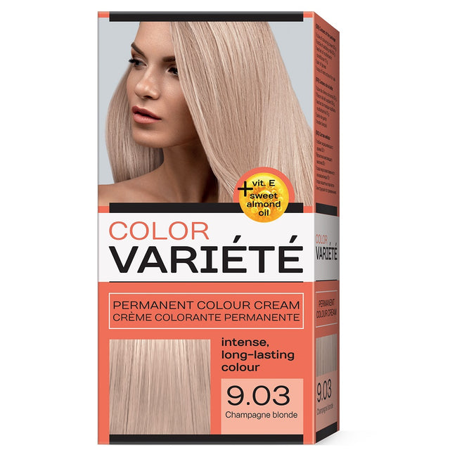 Chantal Variete Color Permanent Colour Cream farba trwale koloryzująca 9.03 Szampański Blond 110g