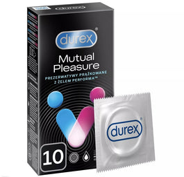 Durex Mutual Pleasure prezerwatywy z wypustkami 10 szt prążki opóźniające wytrysk