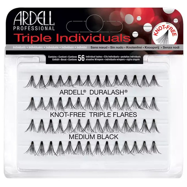 Ardell Triple Individuals zestaw 56 kępek rzęs Medium Black