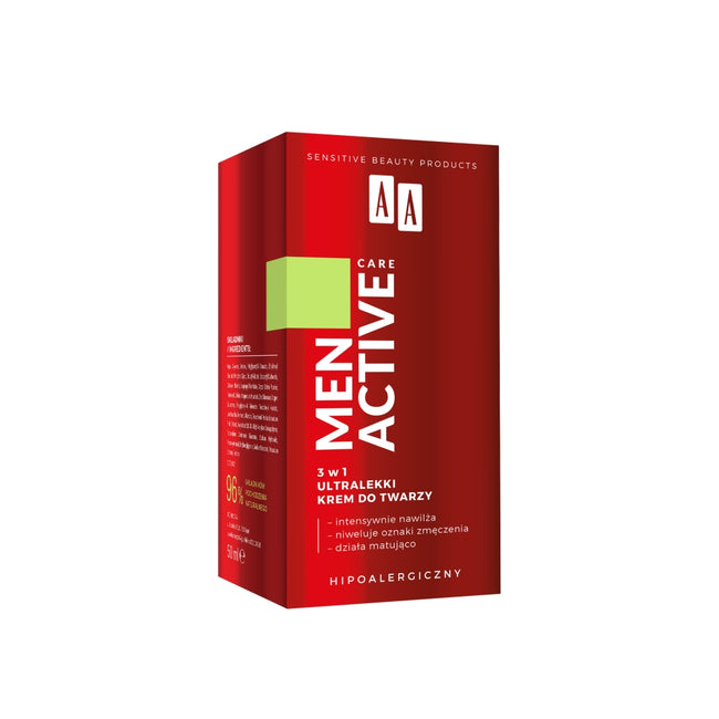 AA Men Active Care 3w1 ultralekki krem do twarzy 50ml
