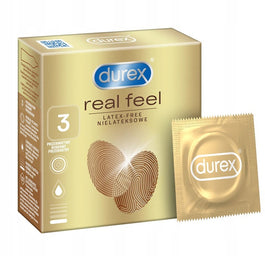 Durex Durex prezerwatywy bez lateksu Real Feel 3 szt bezlateksowe